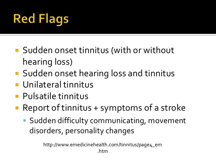 warning signs that indicate when tinnitus requires emergency attention