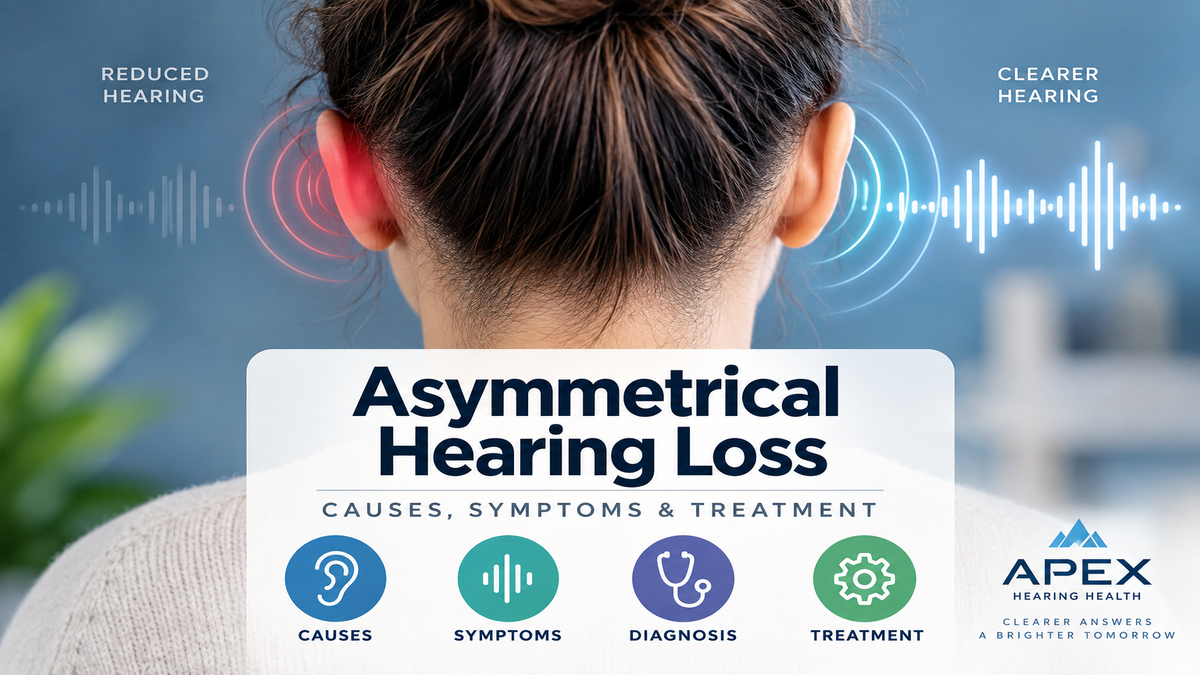 Asymmetrical hearing loss affecting one ear more than the other