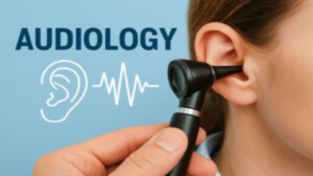 ear being checked by a medical device