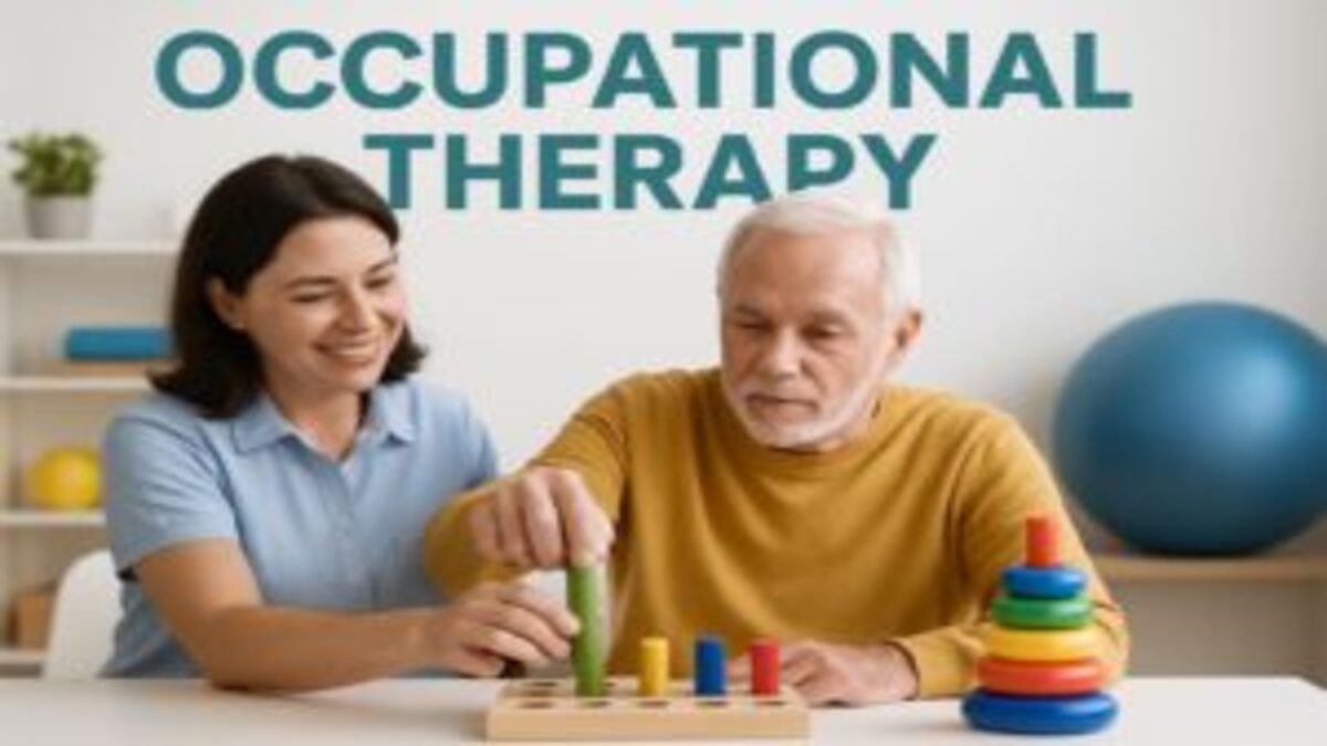man doing occupational therapy